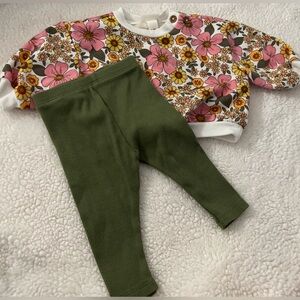 Cat & Jack floral sweater & pants set
